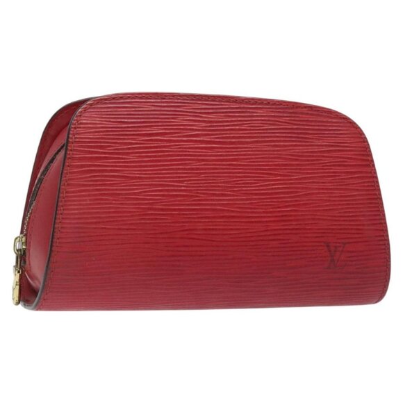 LOUIS VUITTON Epi Dauphine PM Pouch Castilian Red LV Auth - Picture 1 of 16